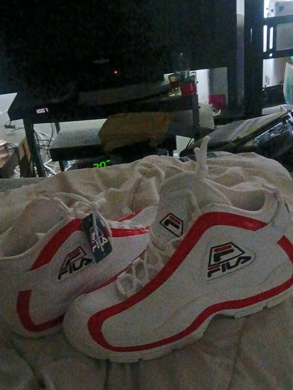 Fila Grant Hill 2 White Sneakers with Red Trim